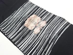 金彩銀駒刺繍遠州椿模様織出し名古屋帯